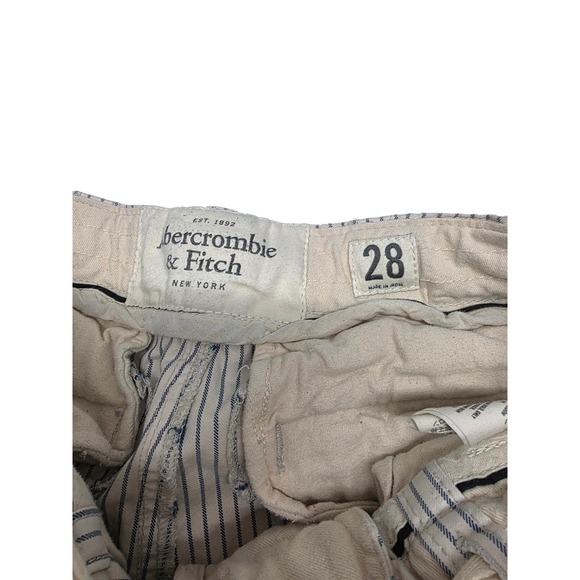 Vtg Abercrombie & Fitch Y2K Hickory Stripe Cargo Shorts Size 28 Coastal Prep - Picture 5 of 9